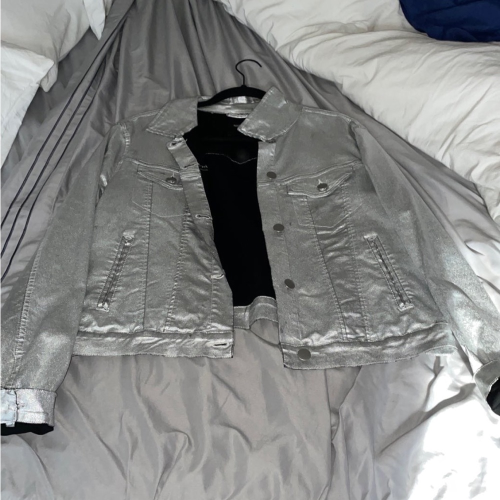 Nasty Gal Metallic Jean Jacket